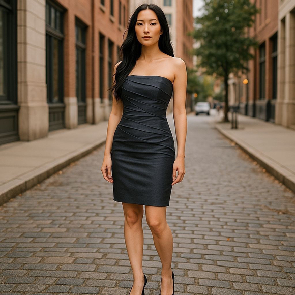 WHITE HOUSE/ BLACK MARKET DRESS SIZE 4 STRAPLESS - Picture 2 of 11